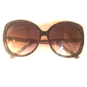 CLASSIC LEOPARD PRINT WIDE LENSE FADE SUNGLASSES